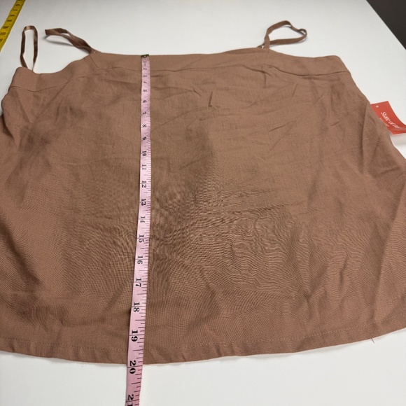 State of Day Linen Blend Sleeveless Pajamas Set Natural Umber Brown L - Picture 4 of 11